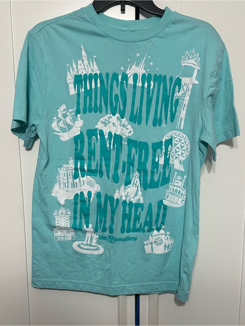 Turquoise 'Things Living Rent-Free In My Head' Graphic Tee
